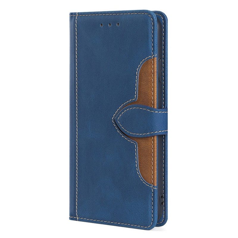 Custodia A Portafoglio Samsung Galaxy A33 5G Ecopelle Bicolore Elegante