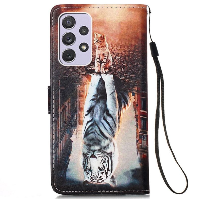 Custodia A Portafoglio Samsung Galaxy A33 5G Gattino