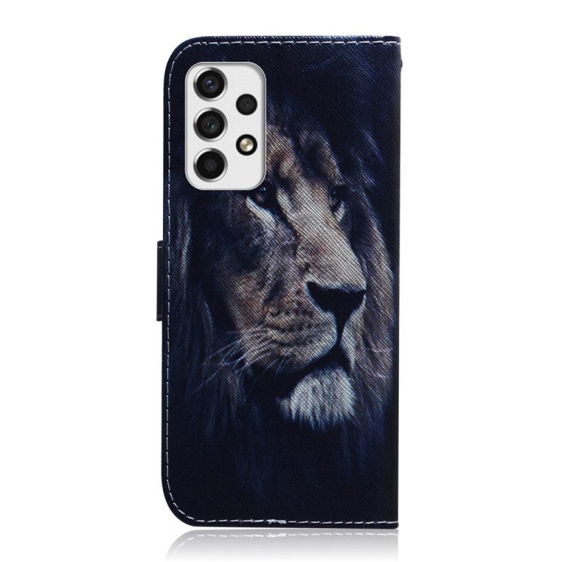 Custodia A Portafoglio Samsung Galaxy A33 5G Leone Sognante