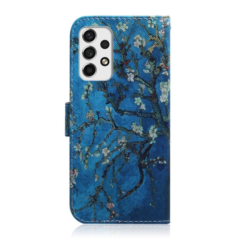Custodia A Portafoglio Samsung Galaxy A33 5G Ramo Di Un Albero In Fiore
