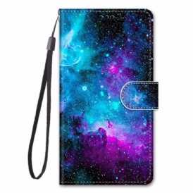 Custodia in pelle Samsung Galaxy A33 5G Cielo Cosmico