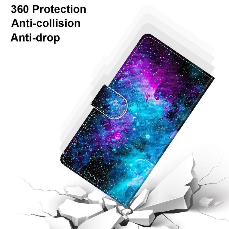 Custodia in pelle Samsung Galaxy A33 5G Cielo Cosmico