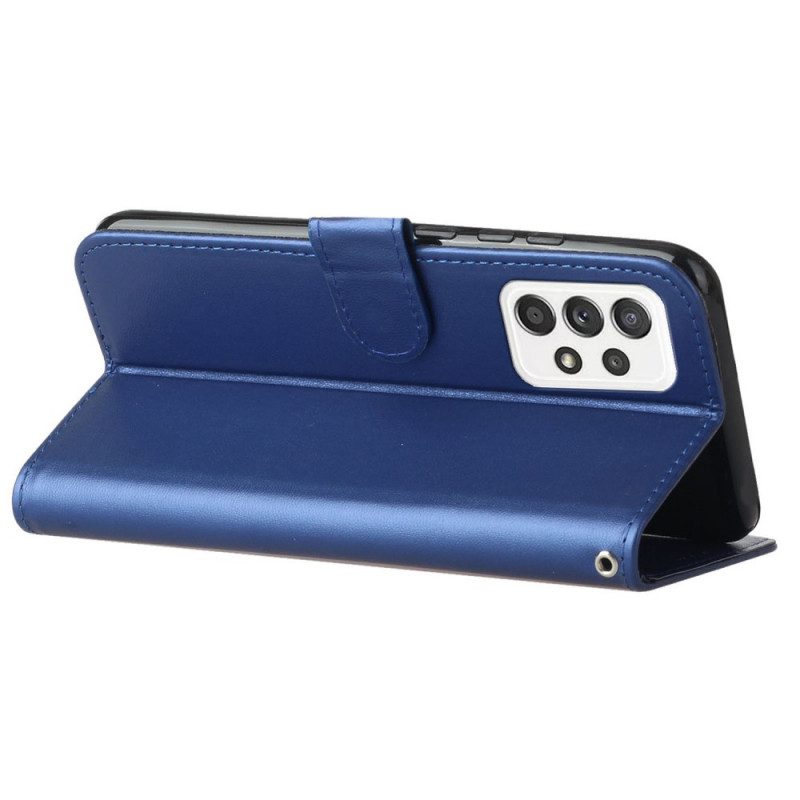 Custodia in pelle Samsung Galaxy A33 5G Cinturino In Ecopelle