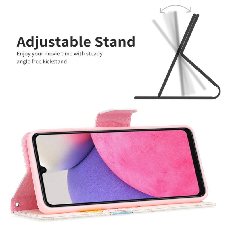 Custodia in pelle Samsung Galaxy A33 5G Cucciolo Di Elefante