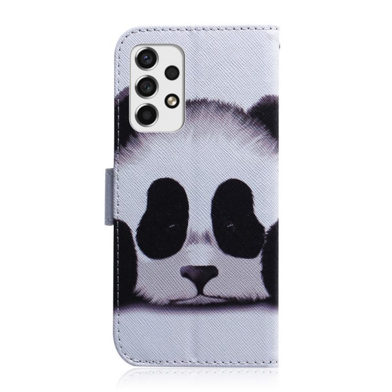 Custodia in pelle Samsung Galaxy A33 5G Faccia Da Panda