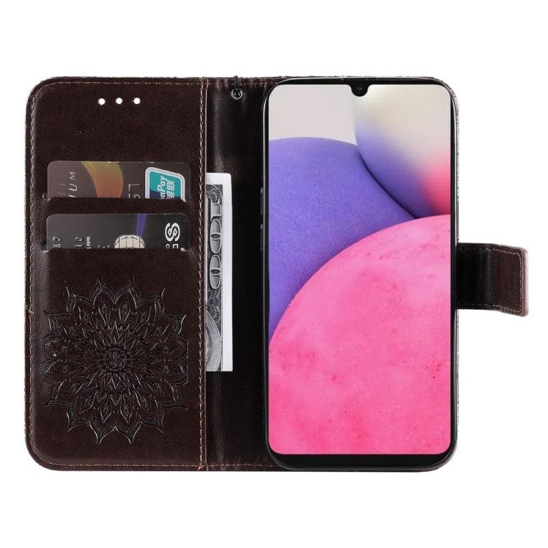 Custodia in pelle Samsung Galaxy A33 5G Fiore Del Sole