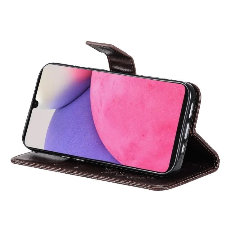 Custodia in pelle Samsung Galaxy A33 5G Fiore Del Sole