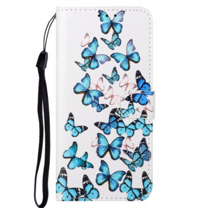 Custodia in pelle Samsung Galaxy A33 5G Lo Stile Delle Farfalle