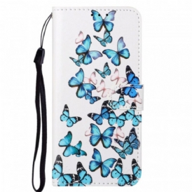 Custodia in pelle Samsung Galaxy A33 5G Lo Stile Delle Farfalle
