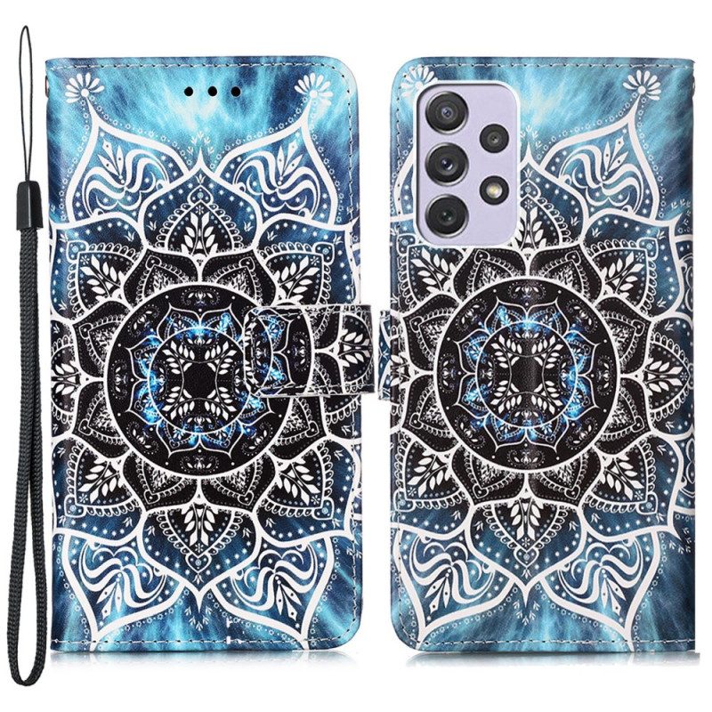 Custodia in pelle Samsung Galaxy A33 5G Mandala Nel Cielo