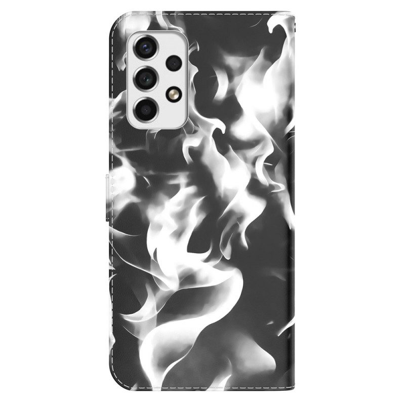 Custodia in pelle Samsung Galaxy A33 5G Modello Astratto