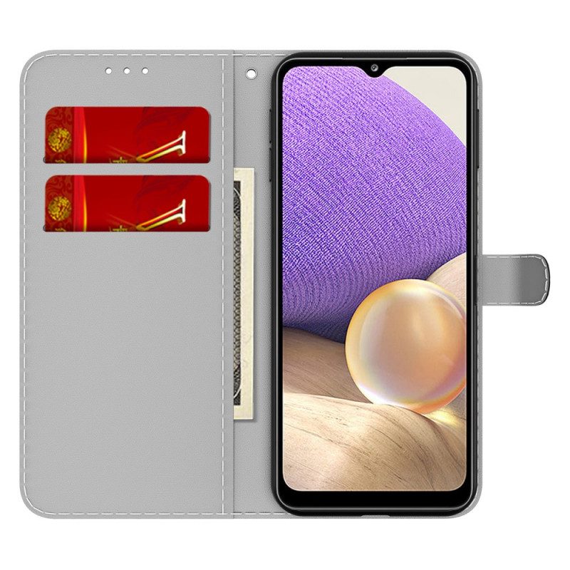 Custodia in pelle Samsung Galaxy A33 5G Modello Astratto