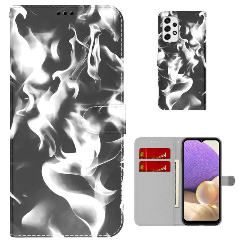 Custodia in pelle Samsung Galaxy A33 5G Modello Astratto