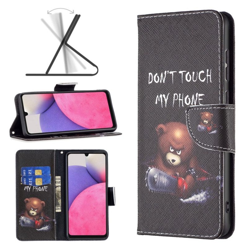 Custodia in pelle Samsung Galaxy A33 5G Orso Pericoloso