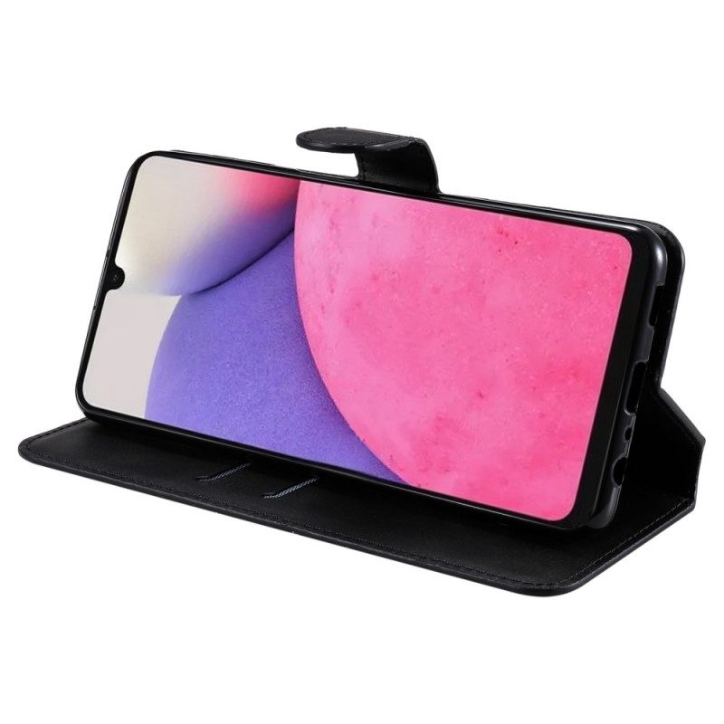 Custodia in pelle Samsung Galaxy A33 5G Serie Di Colori Solidi