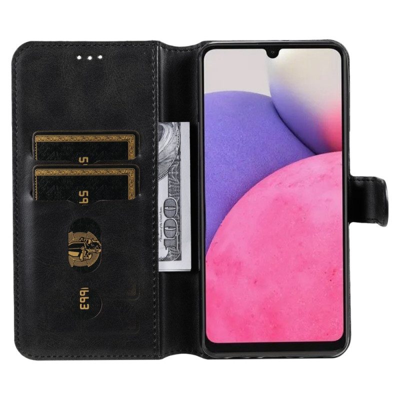 Custodia in pelle Samsung Galaxy A33 5G Serie Di Colori Solidi