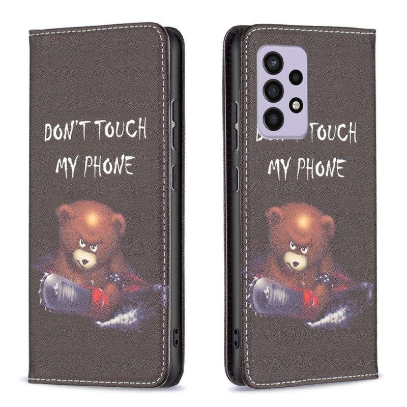 Folio Cover Samsung Galaxy A33 5G Custodia in pelle Orso Pericoloso