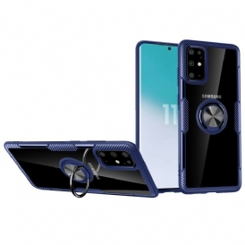 Cover Samsung Galaxy S20 Ultra Anello In Metallo In Fibra Di Carbonio