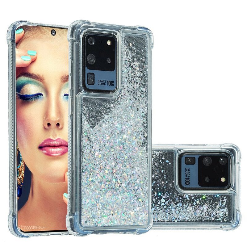 Cover Samsung Galaxy S20 Ultra Angoli Rinforzati Con Glitter