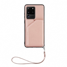 Cover Samsung Galaxy S20 Ultra Portacarte Con Cordino
