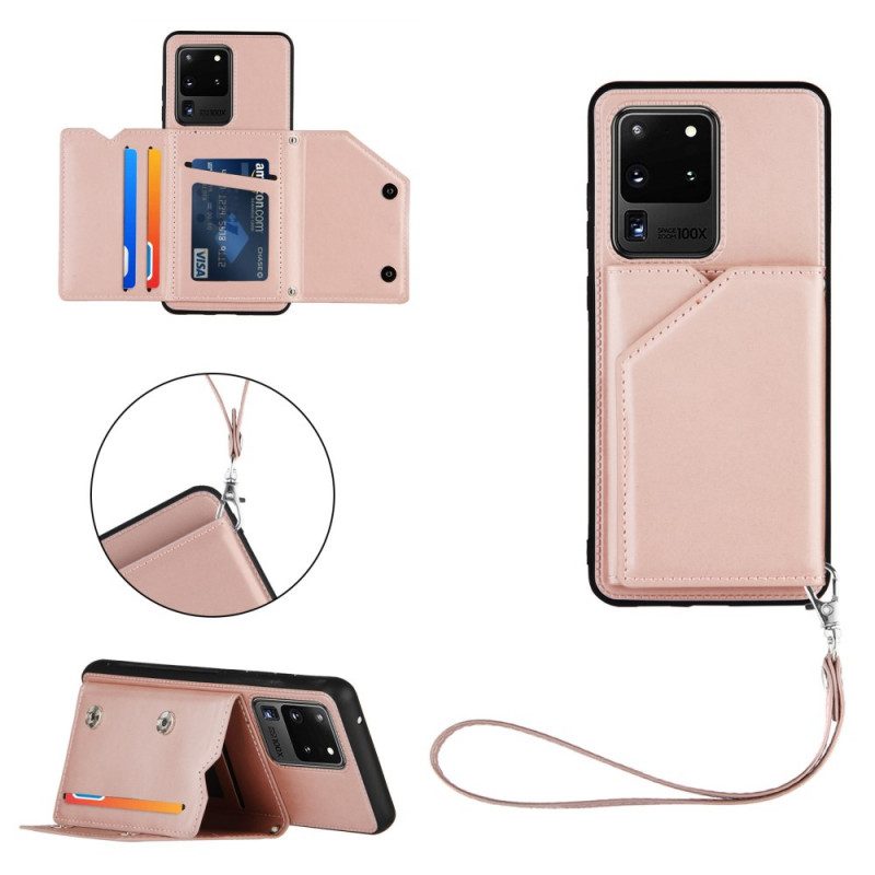 Cover Samsung Galaxy S20 Ultra Portacarte Con Cordino