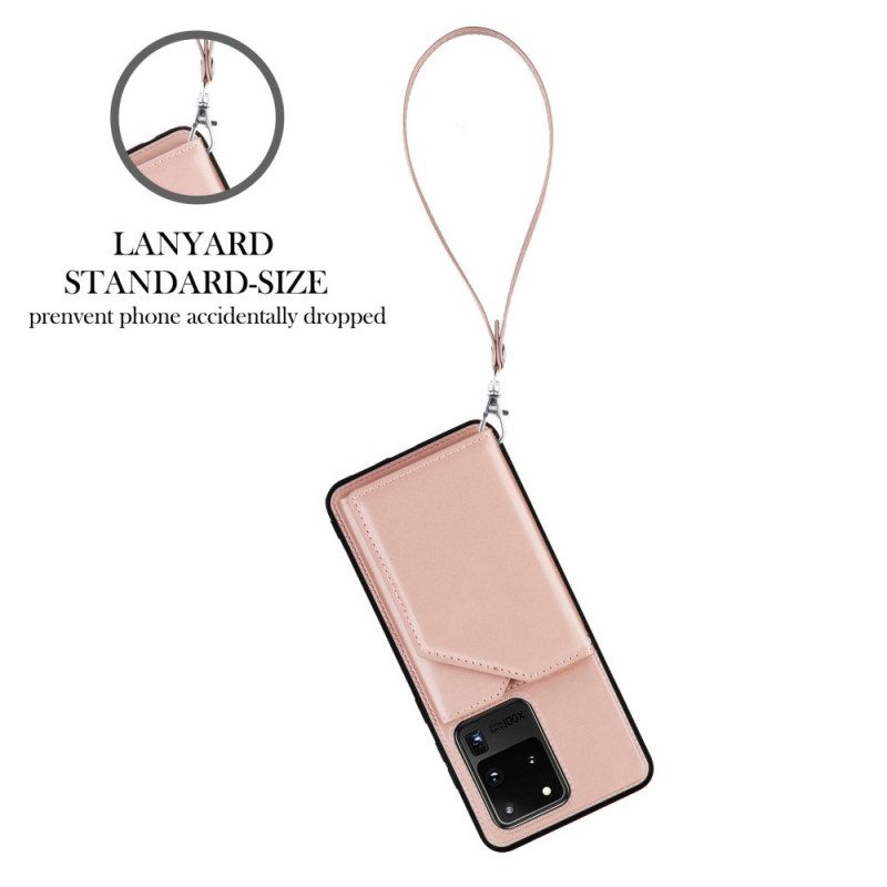 Cover Samsung Galaxy S20 Ultra Portacarte Con Cordino