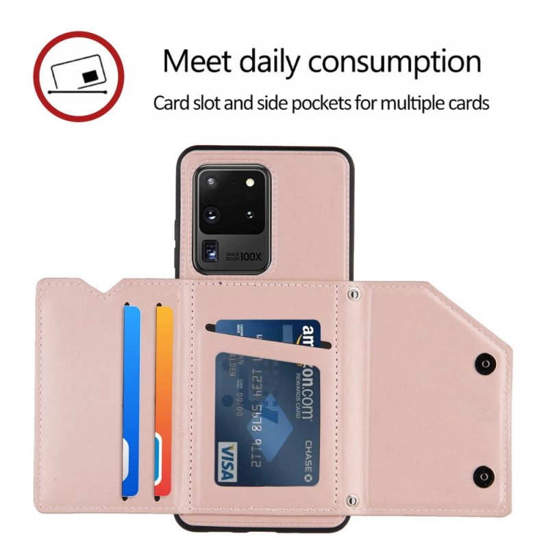 Cover Samsung Galaxy S20 Ultra Portacarte Con Cordino