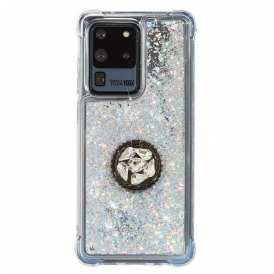 Cover Samsung Galaxy S20 Ultra Staffa Ad Anello Glitterata
