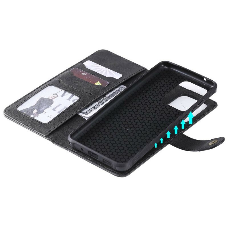 Custodia A Portafoglio Samsung Galaxy S20 Ultra Portacarte Integrato Esterno