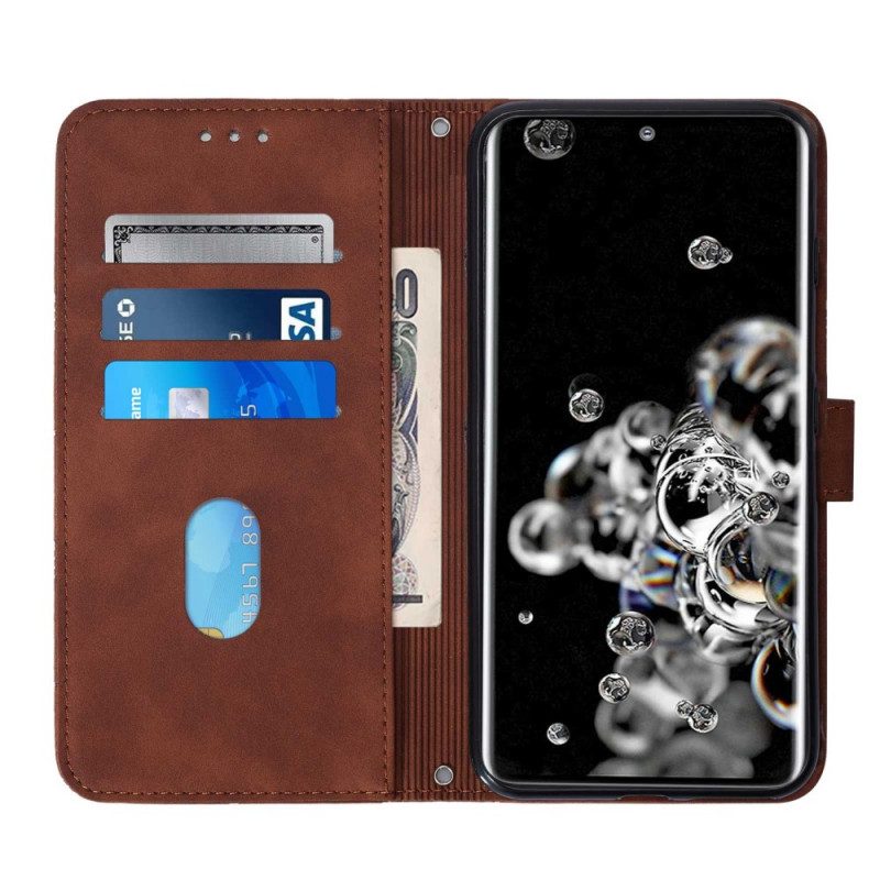 Custodia in pelle Samsung Galaxy S20 Ultra Effetto Pelle Piramidale