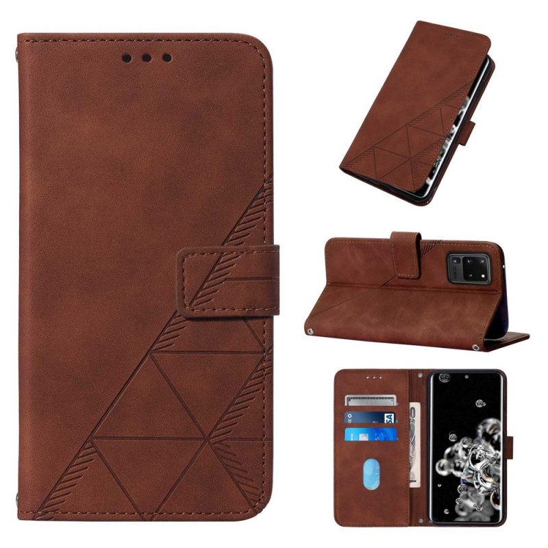 Custodia in pelle Samsung Galaxy S20 Ultra Effetto Pelle Piramidale