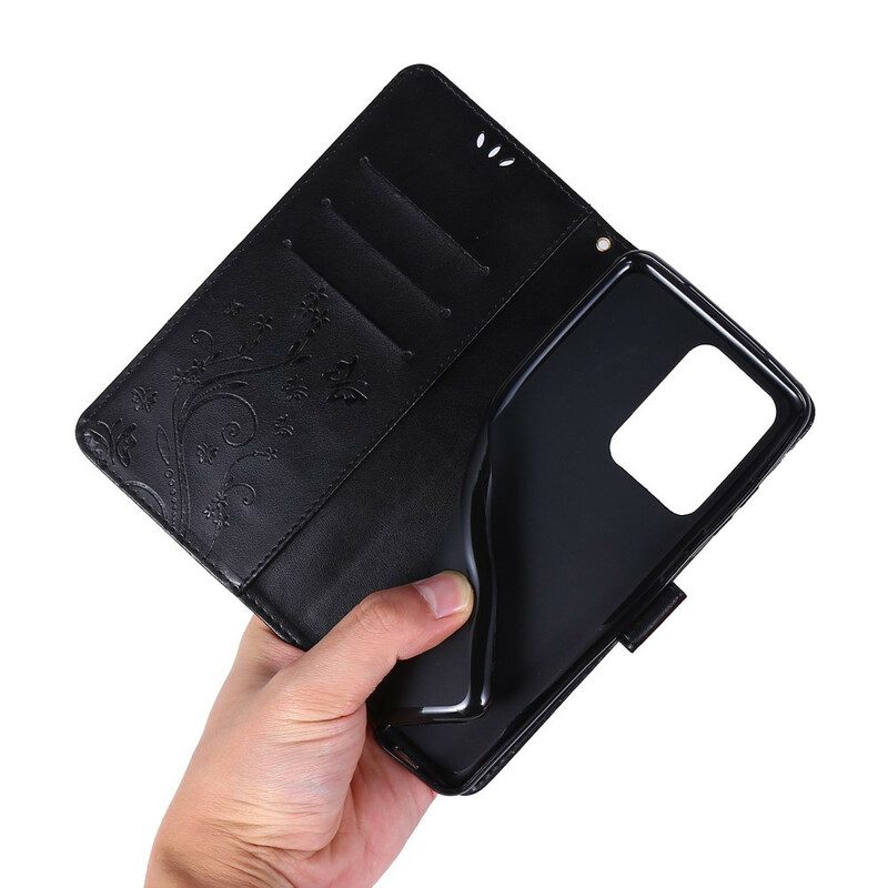 Custodia in pelle Samsung Galaxy S20 Ultra Farfalle Al Vento