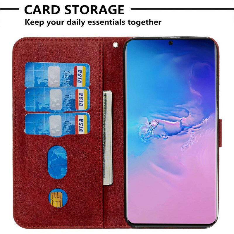 Custodia in pelle Samsung Galaxy S20 Ultra Portamonete D'epoca