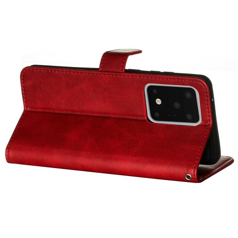 Custodia in pelle Samsung Galaxy S20 Ultra Portamonete D'epoca