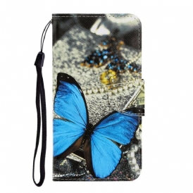 Custodia in pelle Samsung Galaxy S20 Ultra Variazioni Cinturino Farfalle