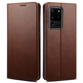 Folio Cover Samsung Galaxy S20 Ultra Custodia in pelle Suteni Effetto Pelle