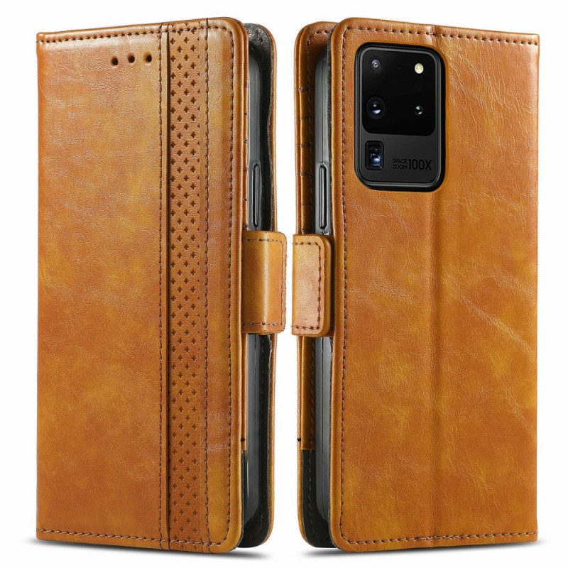Folio Cover Samsung Galaxy S20 Ultra Doppia Chiusura Bicolore