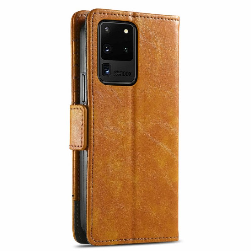 Folio Cover Samsung Galaxy S20 Ultra Doppia Chiusura Bicolore