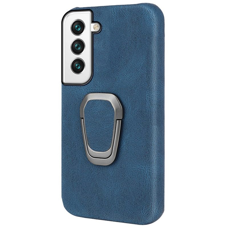 Cover Samsung Galaxy S22 5G Anello-supporto Effetto Pelle Nuovi Colori
