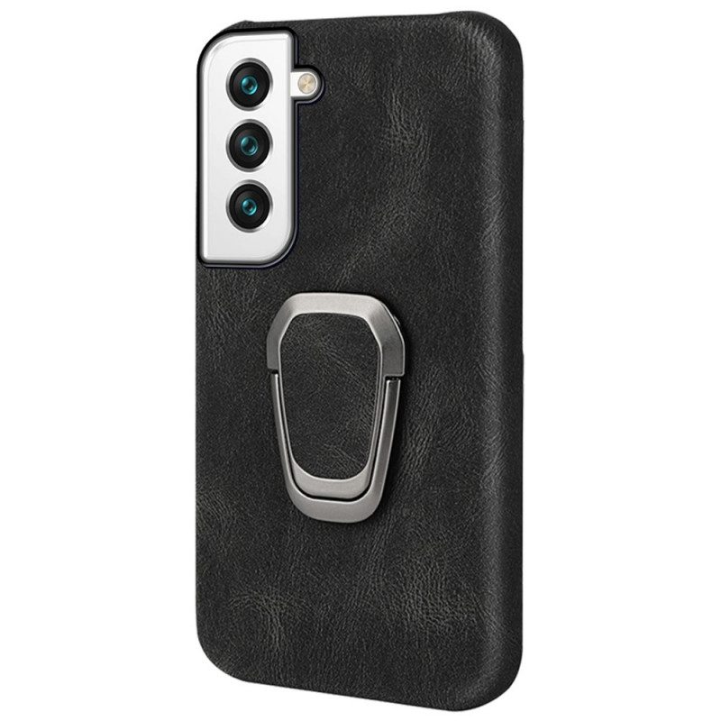 Cover Samsung Galaxy S22 5G Anello-supporto Effetto Pelle Nuovi Colori