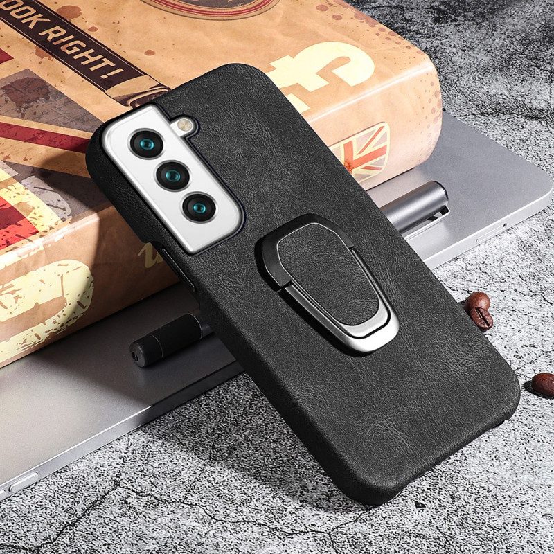 Cover Samsung Galaxy S22 5G Anello-supporto Effetto Pelle Nuovi Colori