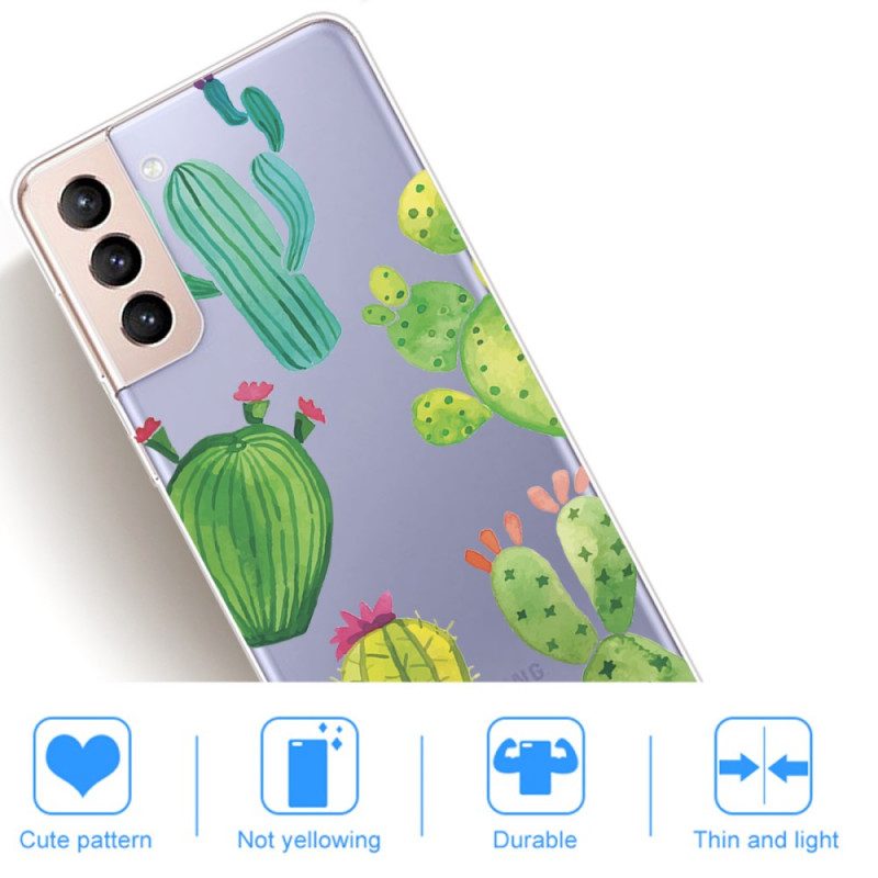 Cover Samsung Galaxy S22 5G Cactus Dell'acquerello