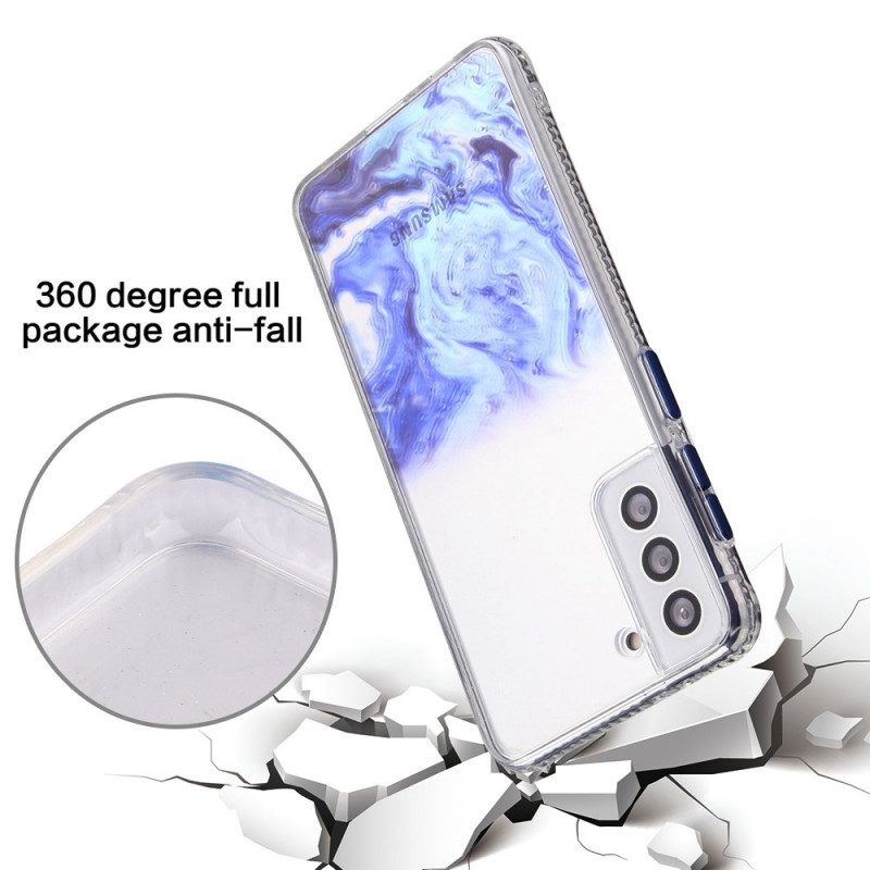 Cover Samsung Galaxy S22 5G Effetto Marmo Ibrido