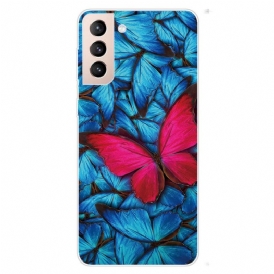 Cover Samsung Galaxy S22 5G Farfalle Flessibili