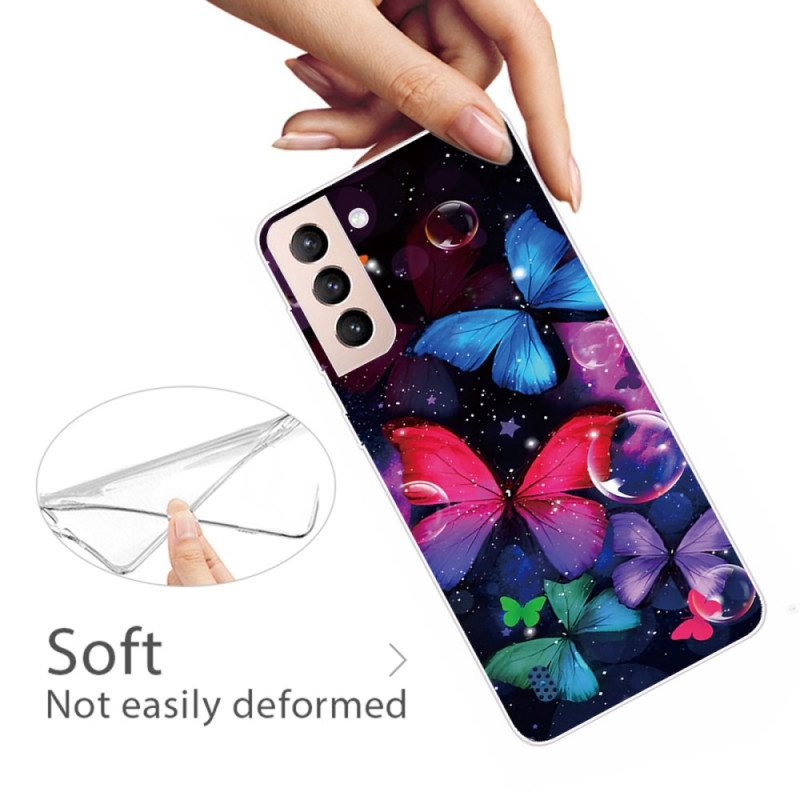 Cover Samsung Galaxy S22 5G Farfalle Flessibili