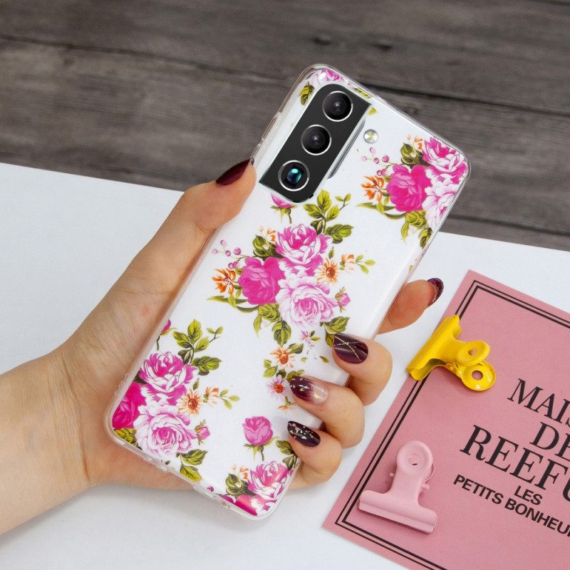 Cover Samsung Galaxy S22 5G Fiori Liberty Fluorescenti