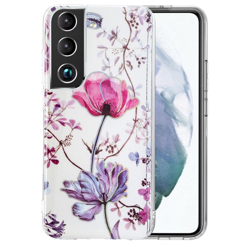 Cover Samsung Galaxy S22 5G Fiori Marmorizzati