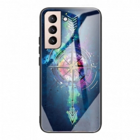 Cover Samsung Galaxy S22 5G Freccia In Vetro Temperato