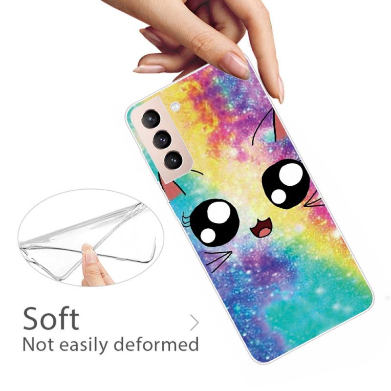 Cover Samsung Galaxy S22 5G Gatto Dei Cartoni Animati