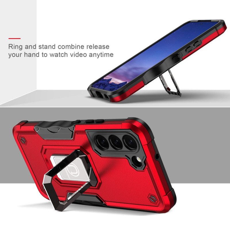 Cover Samsung Galaxy S22 5G Ibrido Antiscivolo Con Anello